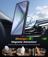 Samsung S26 Plus Magnetic Rugged Case Featuring Ring Kickstand Military Grade Protection