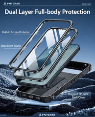 Google Pixel 11 Pro XL Case with Kickstand, Built-in Screen Protector, 2 Front Frames, 20FT Military Drop Protection, Shockproof TPU Rugged