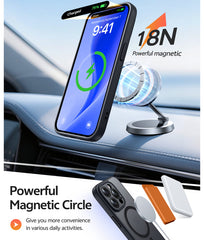 FNTCASE for iPhone 14 Pro Max Case: Strong Magnetic Translucent Matte Slim Shockproof Protective Drop Full Protection Phone Cover