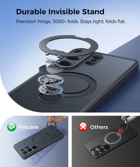 Samsung Galaxy S26 Ultra Case: 360° Spin Magnetic Stand, MagSafe, Screen Protector, Translucent Matte Military Grade Shockproof Full Camera Protective Phone Cover