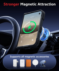 iPhone Duo 2026 Phone Case: Magnetic Charging Shockproof Magsafe Support - Frosted Oil Spray Touch