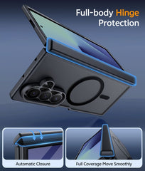 Samsung Galaxy Z Fold 7 Case: Hinge Protection Translucent Matte Magsafe Military Grade Shockproof Protective