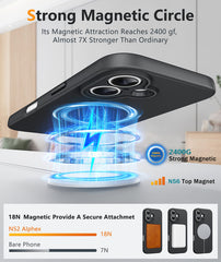 iPhone 17 Phone Case: Magsafe Integrated Silicone Phone Cases with Military Grade Shockproof Protective Cover