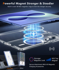 Samsung Z Fold 8 Ultra/Z Fold 7 Magnetic Case: Clear Military Grade Drop Protection Anti Yellowing Cell Phone Cover