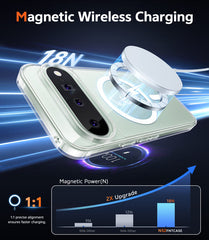 Google Pixel 11/ 11 Pro Clear Case: Magnetic Charging Shockproof Magsafe Support
