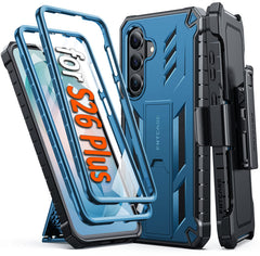 Samsung Galaxy S26 Plus Case with Belt Clip Holster and Kickstand Military-Grade Protection Includes 2 Front Frames and a Built-in Screen Protector