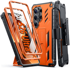Samsung Galaxy S26 Ultra Case with Belt Clip Holster and Kickstand Military-Grade Protection Includes 2 Front Frames and a Built-in Screen Protector