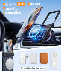 Samsung Z Flip 8 Phone Case: Magnetic Charging Anti Yellowing Shockproof Magsafe Support Phone Case