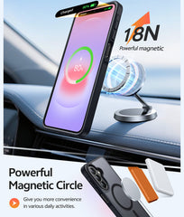 Samsung Galaxy A27 Phone Case: Magnetic Translucent Matte Shockproof Slim Phone Cover - Military Grade Drop Proof Hard Back Anti-Fingerprint Protective Case