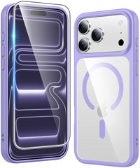 iPhone 18 Pro Max Case: Clear Anti Yellowing Magnetic Military Grade Drop Protection Cell Phone Cover - Rugged Shockproof Protective Bumper Transparent