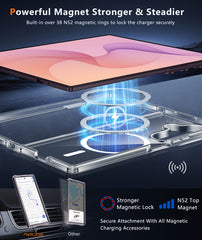 FNTCASE für Samsung Z Fold 7 Magnetische Hülle: Klare Handyhülle in Militärqualität mit Fallschutz und Vergilbungsschutz 