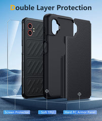 FNTCASE For Samsung Galaxy XCover 7 Pro Shock Protection Cell Phone Case Sturdy Cover with Non-Slip Texture