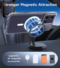 Motorola Moto G Power 5G 2026/2025 Clear Case: Magnetic Charging Shockproof Magsafe Support