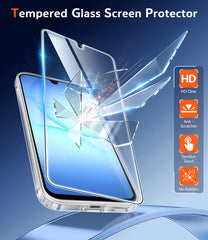 Samsung Galaxy A17 A16 Clear Phone Case: Magnetic Charging Shockproof Magsafe Support