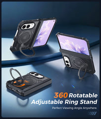 iPhone 18 Ultra 2026 with Hinge Protection Translucent Magnetic Rugged Case Featuring Ring Kickstand Military Grade Protection