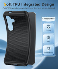 FNTCASE For Samsung Galaxy S25 FE Shock Protection Cell Phone Case Sturdy Cover with Non-Slip Texture
