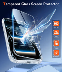 FNTCASE for iPhone 17 Pro Max 6.9 inch Clear Case: Wireless Charging Anti Yellowing Shockproof Phone Case