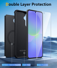 Samsung Galaxy A36 A56 Hülle: Magnetische, militärische Fallschutz, rutschfest, Anti-Fingerabdruck, duale Schicht, stoßfeste Handyhülle