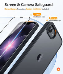 iPhone 17E 16E Phone Case: Translucent Matte Shockproof Slim Phone Cover - Military Grade Drop Proof Hard Back Anti-Fingerprint Protective Case