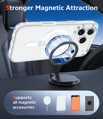 FNTCASE For iPhone 17 Pro 6.3 inch Clear Case: Magnetic Charging Shockproof Magsafe Support
