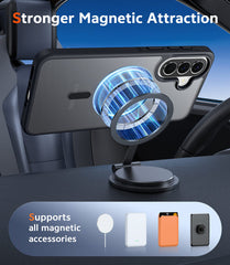 Samsung A37/A36/A56 Phone Case: Magnetic Translucent Matte Shockproof Slim Phone Cover - Military Grade Drop Proof Hard Back Anti-Fingerprint Protective Case