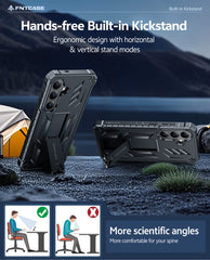 Samsung Galaxy S26 FE Phone Case: Military Grade Shockproof with Built-in Screen Protector and Kickstand