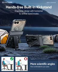 Samsung Z Flip 8 Phone Case: Military Grade Shockproof with Built-in Kickstand, Hinge Protection