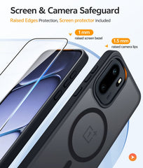 FNTCASE for OnePlus 15R Phone Case: Magnetic Translucent Matte Shockproof Slim Phone Cover - Military Grade Drop Proof Hard Back Anti-Fingerprint Protective Case