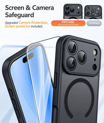 FNTCASE for iPhone 17 Pro Max Case: Strong Magnetic Translucent Matte Slim Shockproof Protective Drop Full Protection Phone Cover