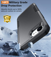 FNTCASE for iPhone 16E 6.1 inch Case: Protective Phone Cover Dual Layer Military Grade Drop Proof