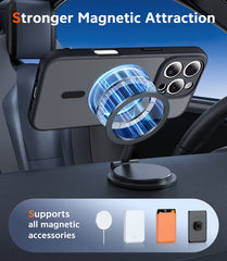 FNTCASE for iPhone 16 Pro Max Case: Strong Magnetic Translucent Matte Slim Shockproof Protective Drop Full Protection Phone Cover