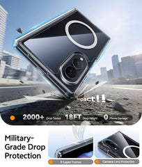 Samsung Galaxy Z Fold 8 Case Full Hinge Protection MagSafe Heavy Duty Rugged Shockproof Anti-Scratch Protective Clear Phone Cover