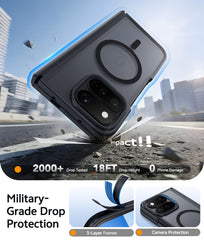 Google 11 Pro Fold with Hinge Protection Translucent MagSafe Matte Case Military Grade Shockproof Protective Phone Cover