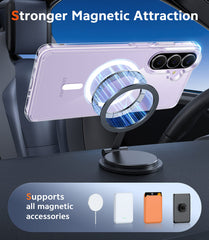 Samsung Galaxy A27 Clear Case: Magnetic Charging Anti Yellowing Shockproof Magsafe Support Phone Case