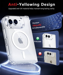 iPhone Duo Case Full Hinge Protection MagSafe Heavy Duty Rugged Shockproof Anti-Scratch Protective Clear Phone Cover