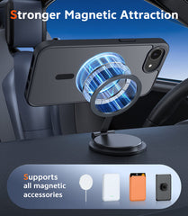 FNTCASE für iPhone SE 4/ SE 2025/ 16E Handyhülle: Magnetisches Laden, stoßfeste Magsafe-Unterstützung – Frosted Oil Spray Touch 