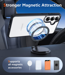 Samsung Galaxy S26 Plus Clear Magnetic Case - Anti-Yellowing, Magsafe Compatible, Rugged Shockproof Protective Bumper