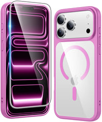 iPhone 18 Pro Max Case: Clear Anti Yellowing Magnetic Military Grade Drop Protection Cell Phone Cover - Rugged Shockproof Protective Bumper Transparent