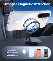 Samsung Galaxy A37/A36/A56 Clear Phone Case: Magnetic Charging Shockproof Magsafe Support