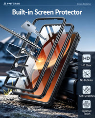 Samsung Galaxy S26 Ultra Case with Belt Clip Holster and Kickstand Military-Grade Protection Includes 2 Front Frames and a Built-in Screen Protector