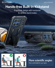 FNTCASE Schutzhülle für Moto G Stylus 5G 2025 (6,7 Zoll): stoßfest nach Militärstandard, mit integriertem Displayschutz und Ständer