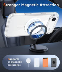 FNTCASE For iPhone Air Clear Case: Magnetic Charging Shockproof Magsafe Support