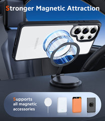 Samsung Galaxy S26 Ultra Clear Magnetic Case - Anti-Yellowing, Magsafe Compatible, Rugged Shockproof Protective Bumper