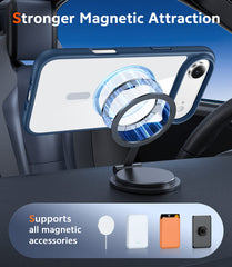 FNTCASE for iPhone Air Case: Clear Anti Yellowing Magnetic Military Grade Drop Protection Cell Phone Cover - Rugged Shockproof Protective Bumper Transparent