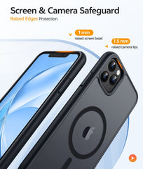 iPhone 11 Pro Max Case: Strong Magnetic Translucent Matte Slim Shockproof Protective Drop Full Protection Phone Cover
