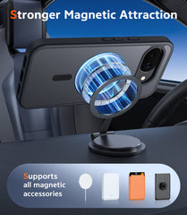 Google Pixel 10A Phone Case: Magnetic Translucent Matte Shockproof Slim Phone Cover - Military Grade Drop Proof Hard Back Anti-Fingerprint Protective Case