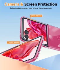 FNTCASE for Motorola Razr Ultra 2025 Phone Case: Clear Slim Anti Yellowing Shockproof Protective