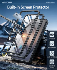 Samsung Galaxy S26 Ultra Case with Belt Clip Holster and Kickstand Military-Grade Protection Includes 2 Front Frames and a Built-in Screen Protector