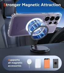 Samsung S24 Ultra Clear Phone Case: Magnetic Charging Shockproof Magsafe Support
