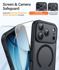 FNTCASE for iPhone 17 Pro Case: Strong Magnetic Translucent Matte Slim Shockproof Protective Drop Full Protection Phone Cover